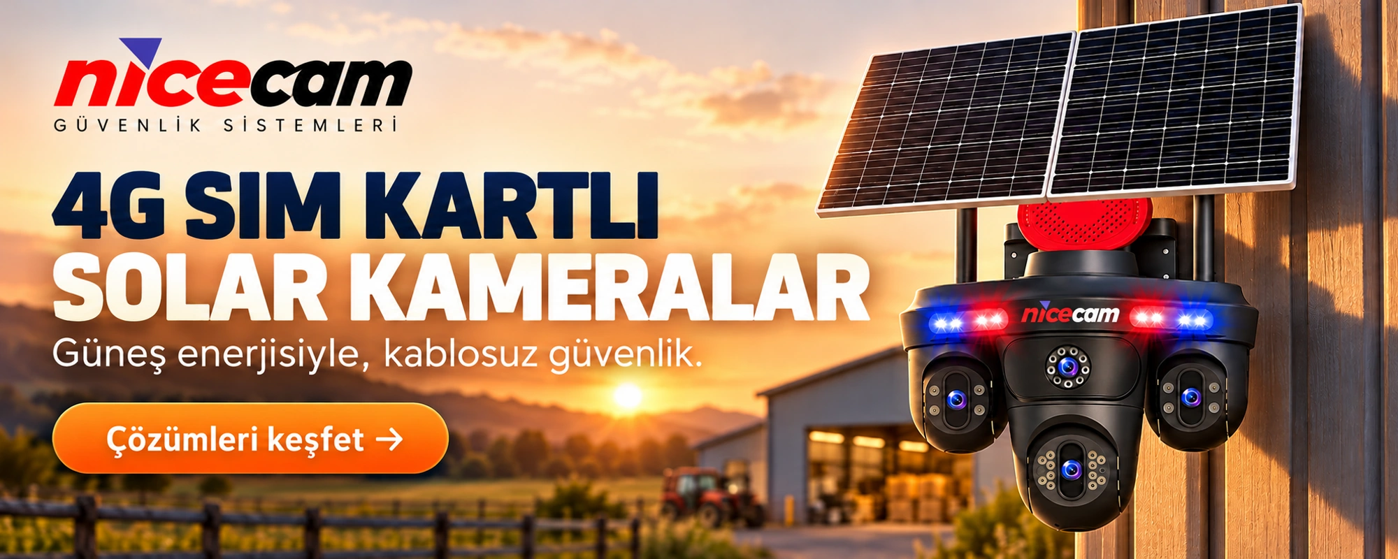 4G SIM Kartlı Solar Kameralar