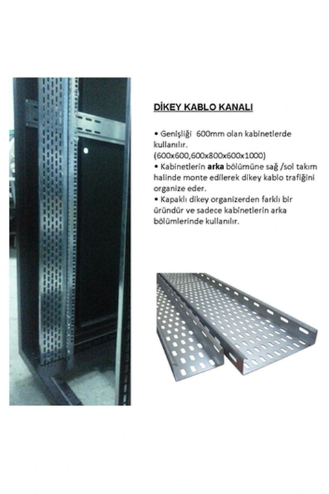 F057DO26U FormRack 26U Dikey organizer sağ-sol tk. Kapaklı