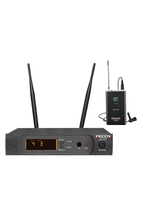 Decon DM-510T UHF Dijital Çift Anten 100 Kanal Yaka Tipi Telsiz Mikrofon