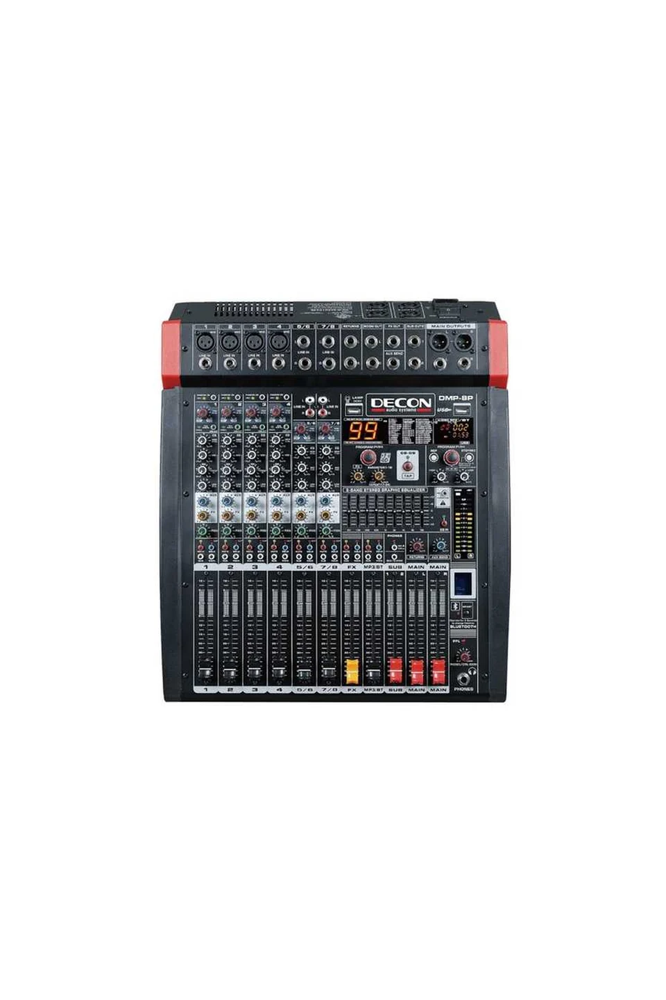 Decon DMP-8P 4 Kanal Mono / 2 Kanal Stereo Power Mixer (2x650Watt)