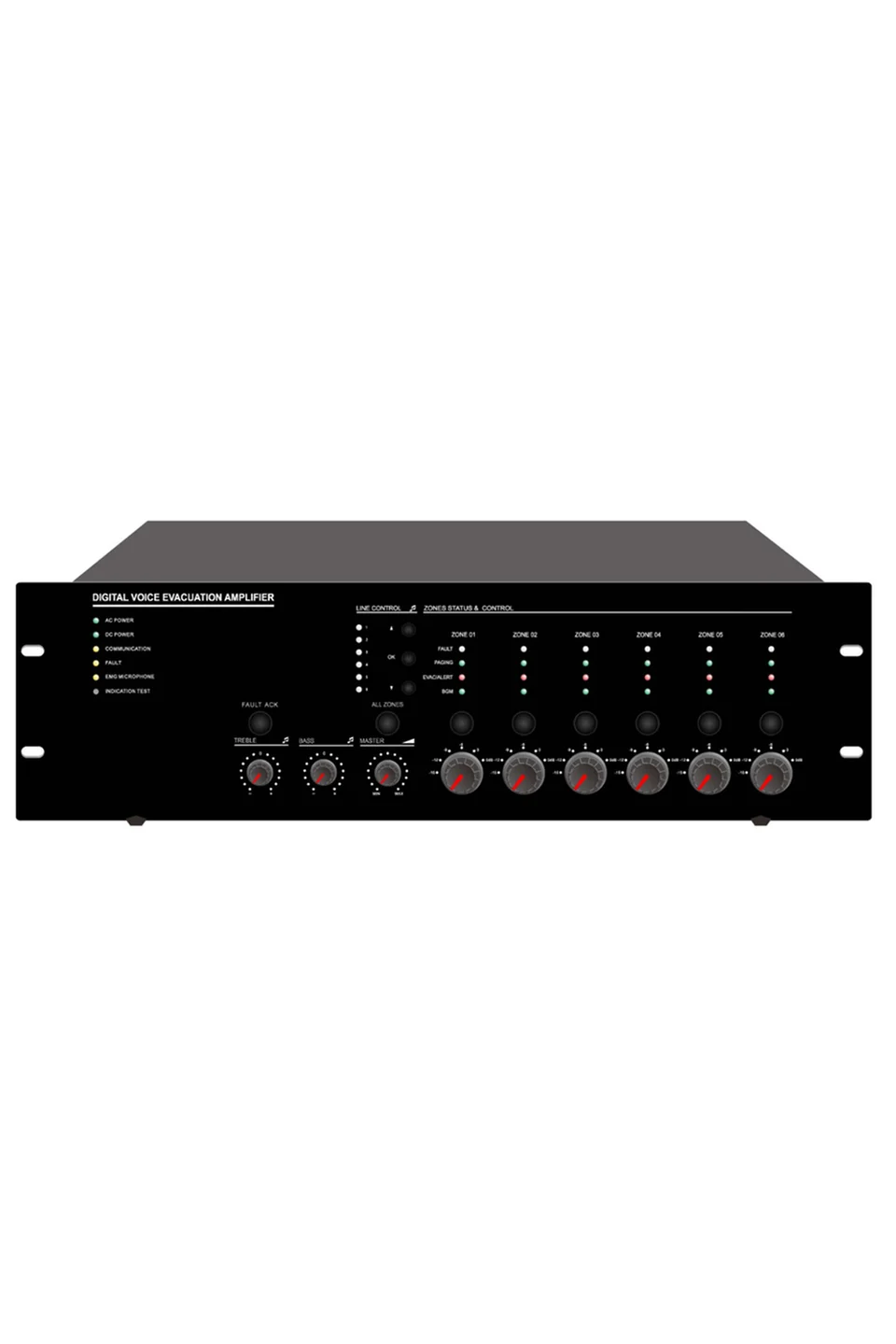 Decon DP-EVAC1000RT 6 Zone Router, Built-in 500W Class-D Amplifier