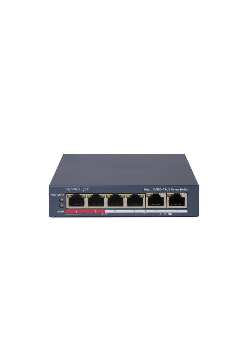 Hikvision DS-3E1106P-EI/M 4 Port Fast Ethernet Akıllı POE Switch