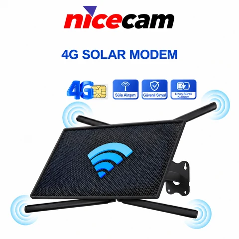 Nicecam NC-4G-RTR Sim Kartlı 4G Solar Panelli Modem Router