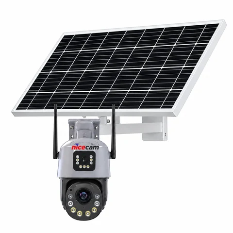 Nicecam NC-M05 6MP 36X 7/24 KAYIT 2 KAMERALI 4G Sim Kartlı Kamera 90W 40AH Solar Panel
