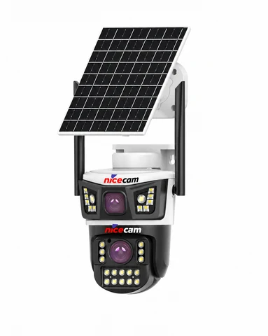 Nicecam NC-S425 4MP 2 Kameralı Solar PTZ 4G Sim Kartlı Kamera