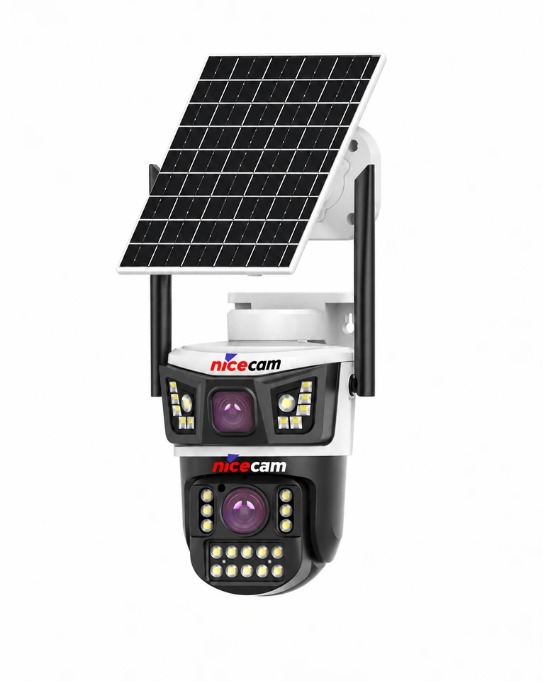 Nicecam NC-S425 4MP 2 Kameralı Solar PTZ 4G Sim Kartlı Kamera
