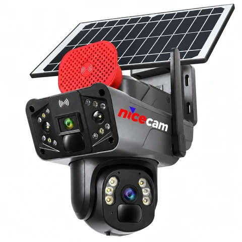 Nicecam NC-S427 6MP 2 Kameralı Solar PTZ Sim Kartlı AOV Kamera