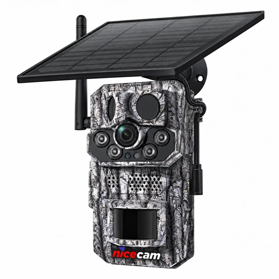 Nicecam NC-S443H 3MP 4G Solar Panelli GPS Black Light Fotokapan