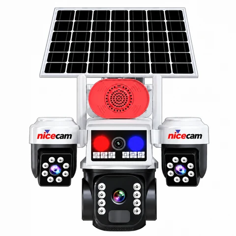 Nicecam NC-S463W 3 Kameralı Sim Kartlı Güneş Panelli Solar 6MP PTZ Kamera