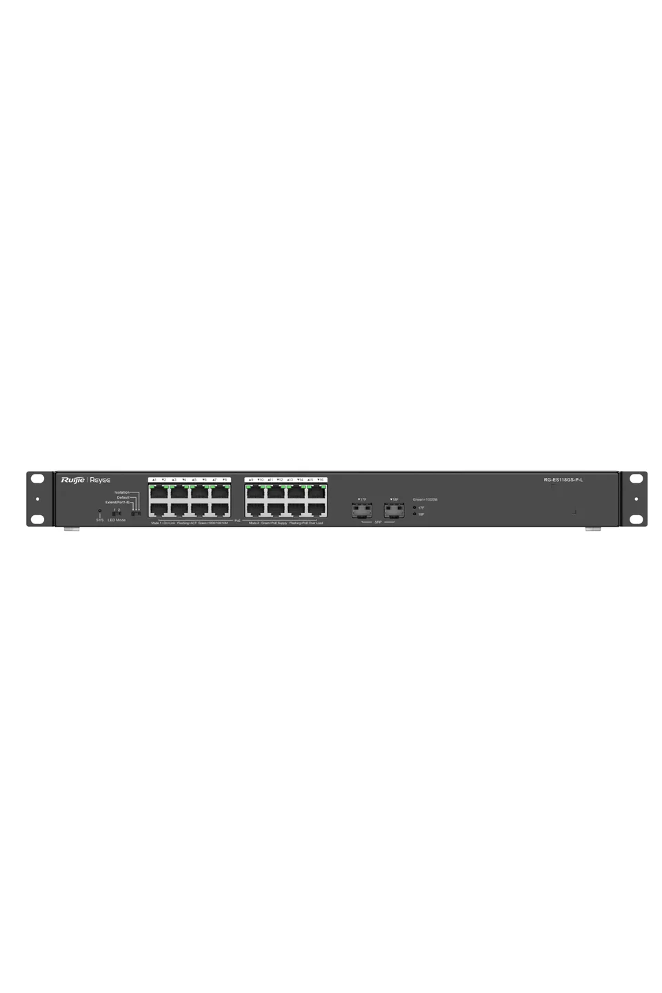 Reyee RG-ES118GS-P 16 Port Gigabit PoE, 2 SFP Slots Ports Yönetilmez PoE Switch
