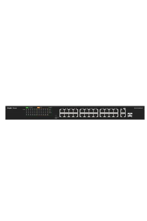 Reyee RG-ES126FGS-P 24 Port 100Mbps PoE, 1 Port GB RJ45/1 SFP Combo Uplink Ports Yönetilmez PoE Switch