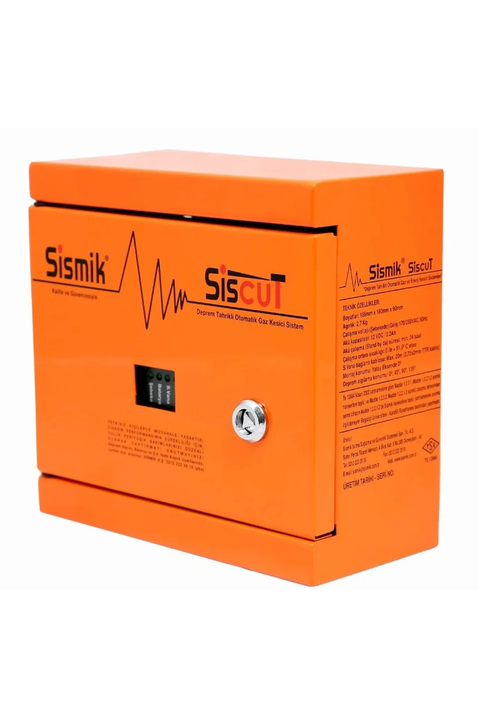 Sismik SiscuT-2 2 Kontaklı Elektronik Deprem Sensörü