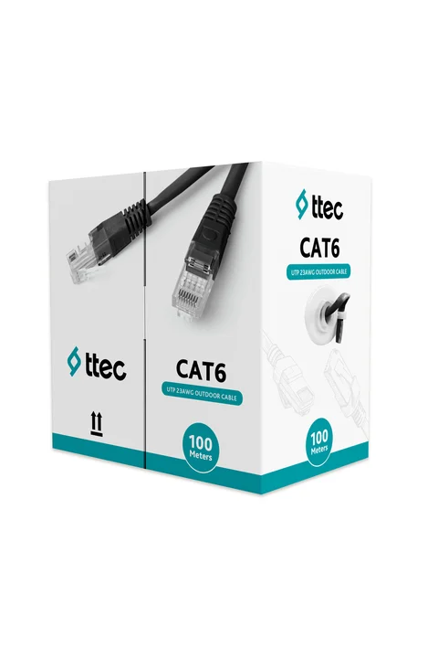 Ttec KBL-CAT6-23CCA/OUT 100S Dış Mekan Kablo - 100m (Gri)