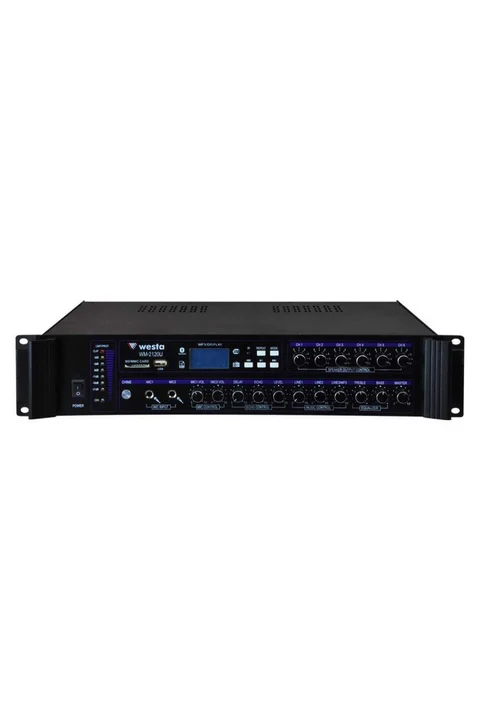 Westa WM-2120U 120 Watt LCD Ekran 6 Bölge USB/MP3/Bluetooth Hat Trafolu Mikser Amplifier