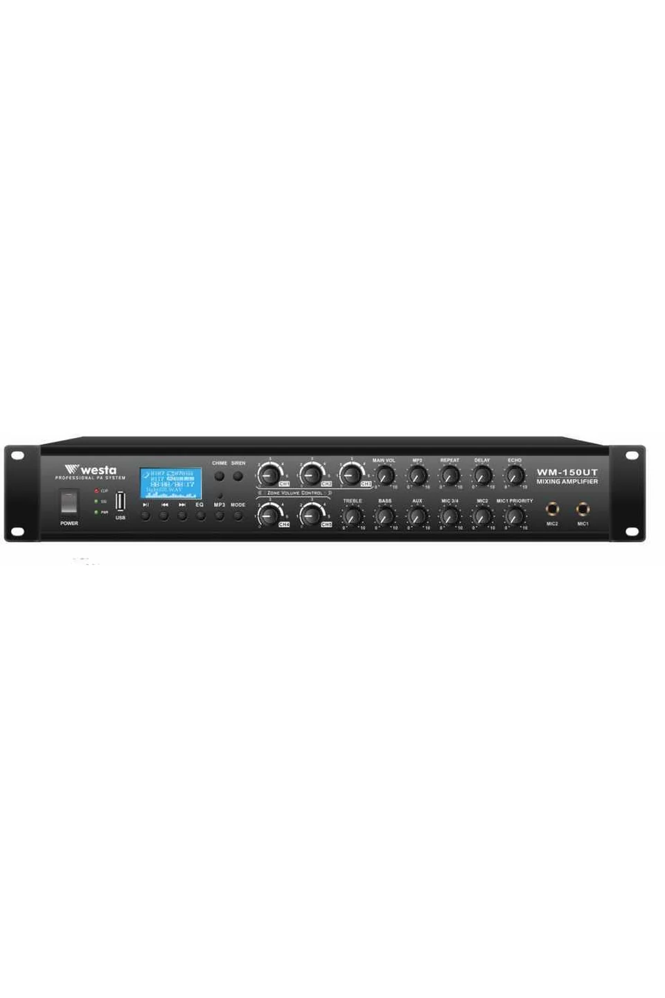 Westa WM-250UT 250 Watt 6 Bölge LCD Ekran Hat Trafolu Amplifier