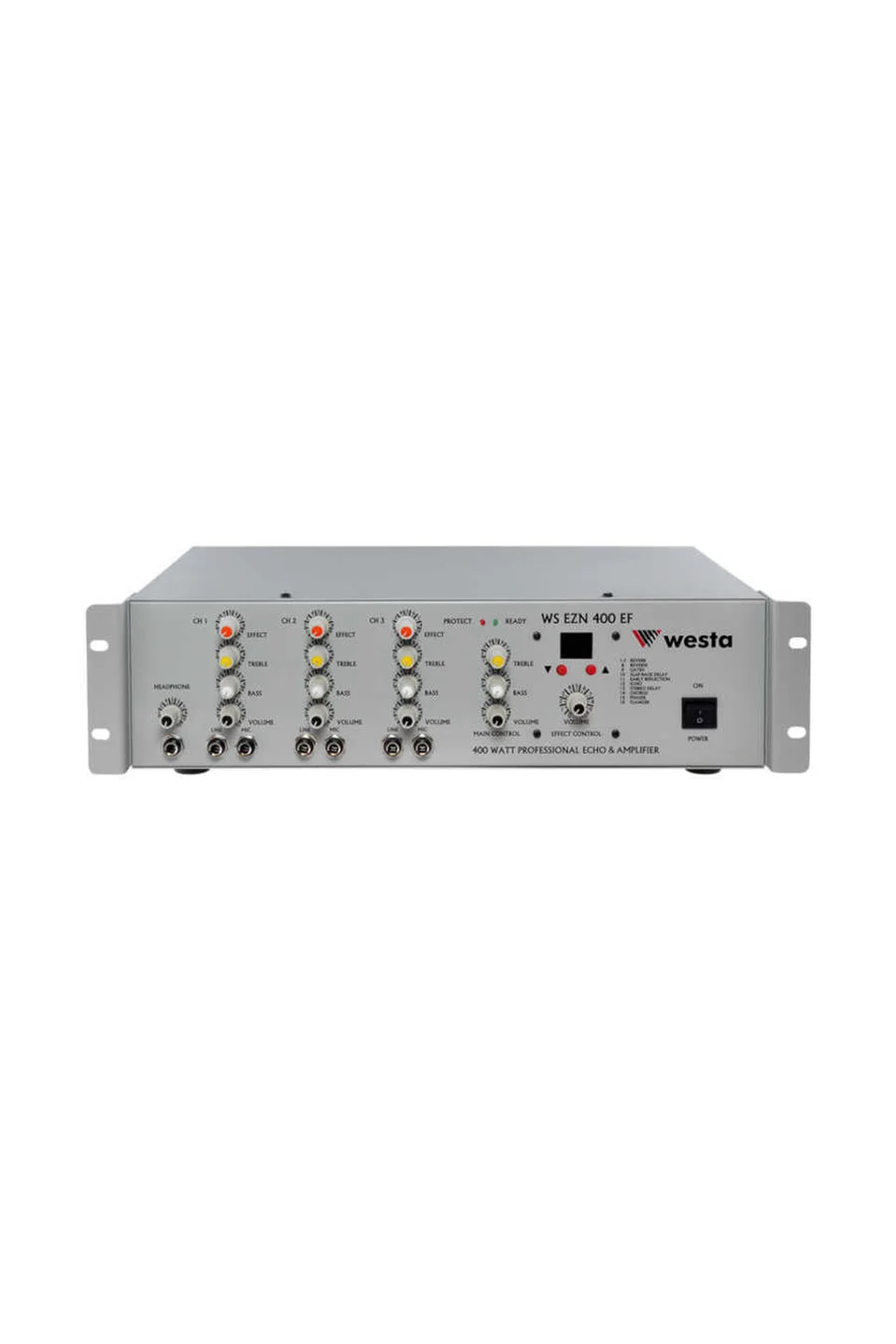 Westa WS-EZN-400-EF 400Watt 3 Mikrofon Mixer Amfi