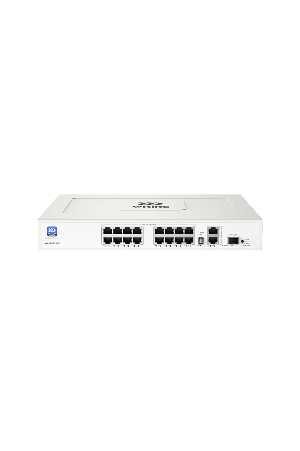 Wiking WK-PS219GF 16 Port Megabit PoE, 2 Port Gigabit Uplink, 1 SFP Port Switch