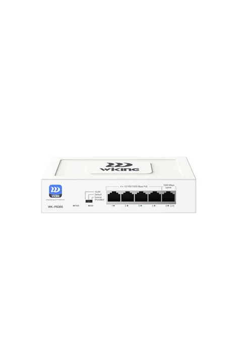 Wiking WK-PS305 4 Port GB PoE, 1 Port Gigabit Uplink Port Yönetilmez PoE Switch