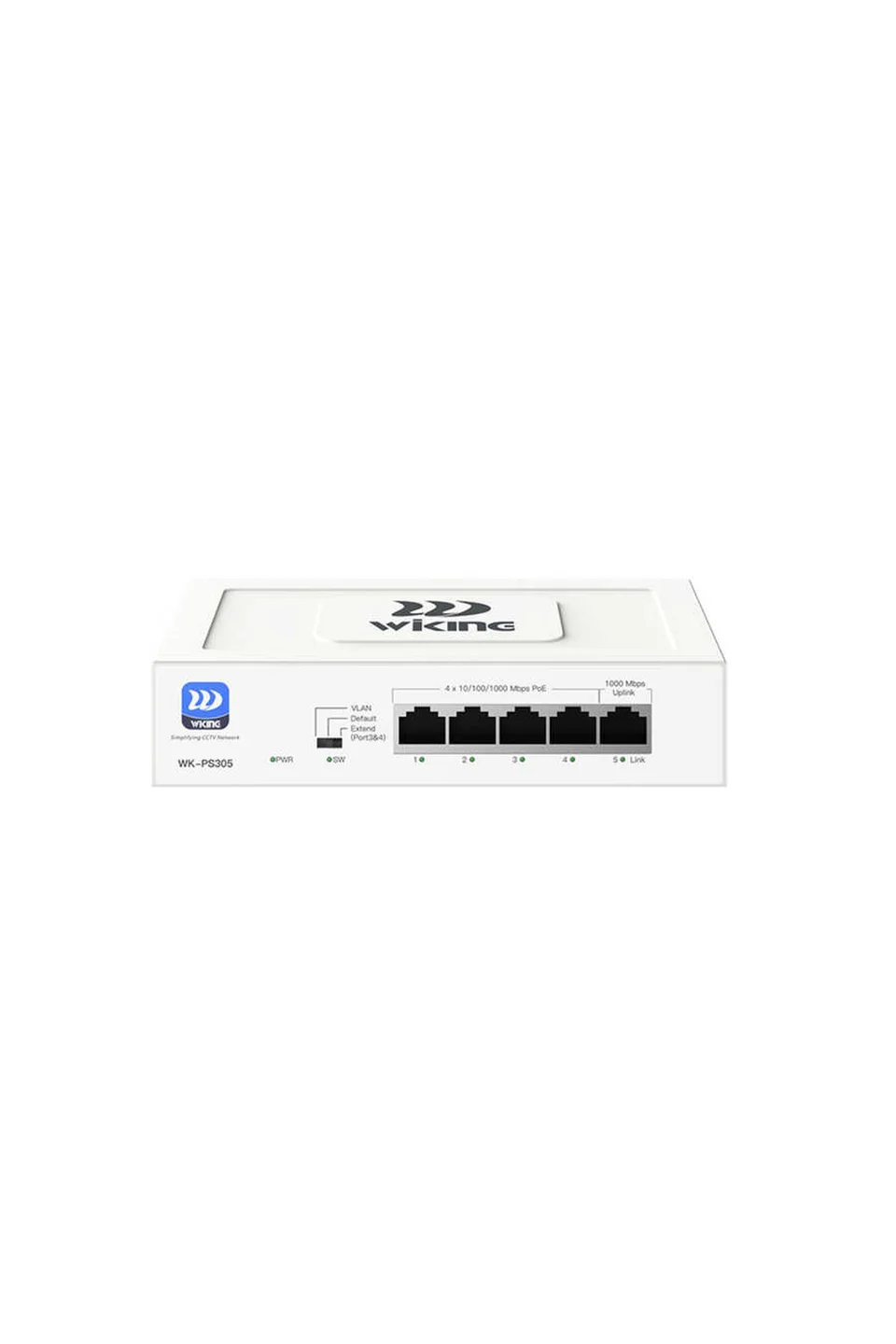 Wiking WK-PS305 4 Port GB PoE, 1 Port Gigabit Uplink Port Yönetilmez PoE Switch