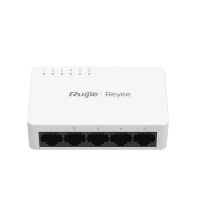 Ruijie Reyee RG‑ES05F 5 Port 10/100 Mbps Unmanaged Fast Ethernet Switch – PoE Olmayan Ağ Anahtarı resmi