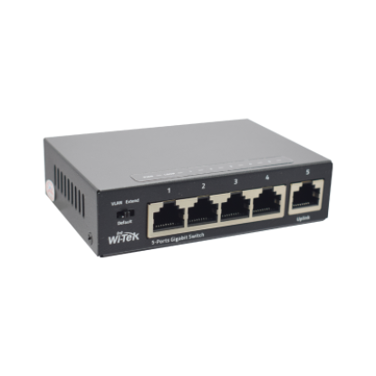 Wi‑Tek WI‑SG105 5 Port 10/100/1000 Mbps Unmanaged Gigabit Ethernet Switch – Kompakt & Sessiz resmi