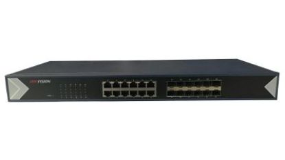 Hikvision DS‑3E0524TF 24 Port Gigabit Unmanaged Ethernet Switch – 12 × RJ45 + 12 × SFP Fiber resmi