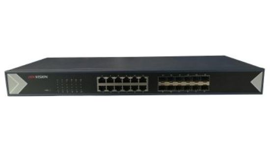 Hikvision DS‑3E0524TF 24 Port Gigabit Unmanaged Ethernet Switch – 12 × RJ45 + 12 × SFP Fiber resmi
