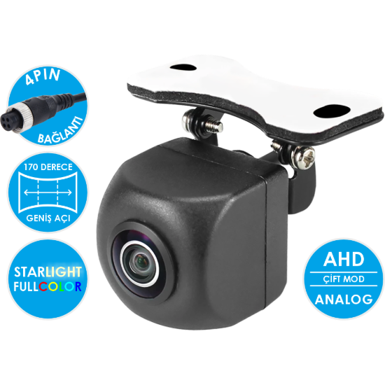 Nicecam NC124AWS 2MP AHD Süper Geniş Açılı Starlight Araç Kamerası resmi