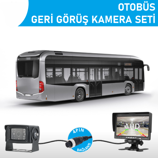 Nicecam NC-OS820P 2 MP 7″ Monitörlü AHD Geri Görüş Otobüs Kamera Seti resmi