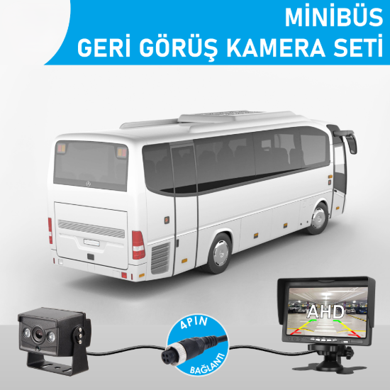 Nicecam NC-MS520P-V2 2 MP 7″ Monitörlü AHD Geri Görüş Minibüs Kamera Seti resmi