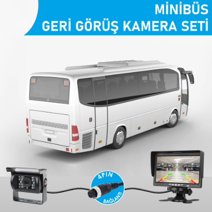Nicecam NC-MS500P 700TVL 7″ Monitörlü 4-Pin Geri Görüş Minibüs Kamera Seti resmi