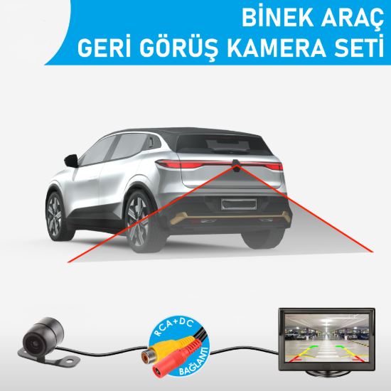 Nicecam NC-BAS400 4.3″ Sabit Monitörlü Binek Araç Geri Görüş Kamera Seti resmi