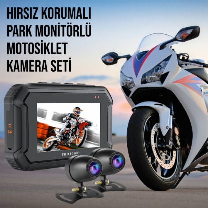 Nicecam NC-322G 1080P 2 Kameralı Darbe Sensörlü Motosiklet Kamera Seti resmi