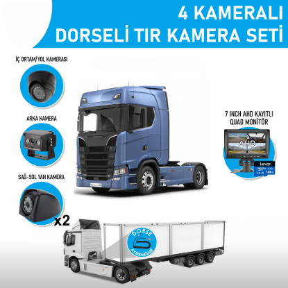 Nicecam NC-DKS911EKO 2 Megapiksel 4 Kameralı Kayıtlı Monitörlü Dorse Ayrımlı Kamyon/Tır Kamera Seti resmi