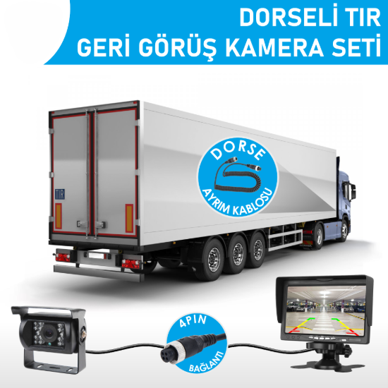 Nicecam NC-DKS900P 7″ Monitörlü 4-Pin AHD Geri Görüş Dorse Ayrımlı Kamyon/Tır Kamera Seti resmi