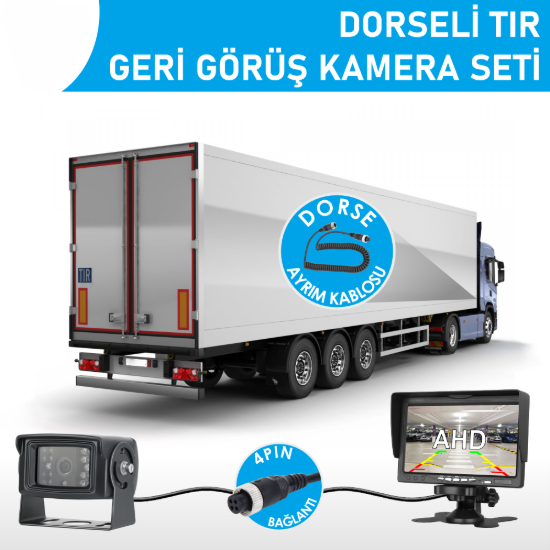 Nicecam NC-DKS920P 7″ Monitörlü AHD Geri Görüş Dorse Ayrımlı Kamyon/Tır Kamera Seti resmi