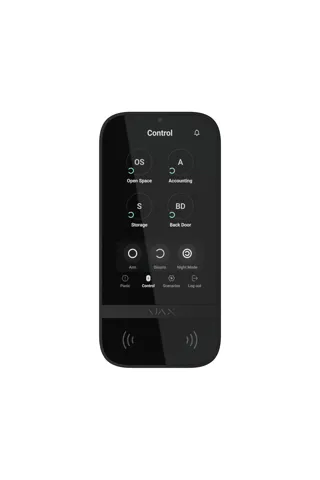 AJAX KeyPad TouchScreen-B Kablosuz Keypad Touch Screen - Siyah