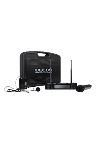 DM-402HT Decon 2 Kanal UHF El + Yaka (HeadSet) Mikrofon Seti