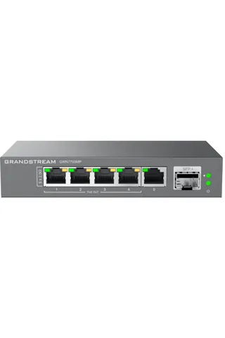 Grandstream GWN7700MP 5 Multi-Gigabit RJ45 100/1000/2500Mbps, 1 Gigabit veya 10-Gigabit SFP+ Fiber, 57 Watt Poe