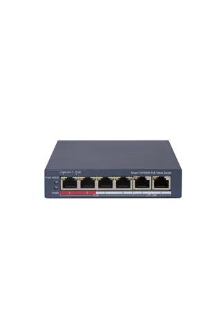 Hikvision DS-3E1106P-EI/M 4 Port Fast Ethernet Akıllı POE Switch