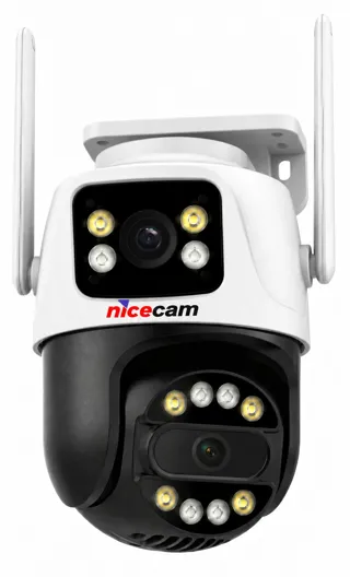 Nicecam NC-S304 4MP 2 Kameralı PTZ WiFi Kamera