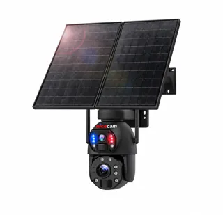 Nicecam NC-S436 6MP 36X Zoom Alarm Işıklı 2 Kameralı Solar PTZ 4G Sim Kartlı Kamera