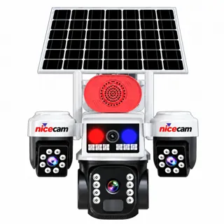 Nicecam NC-S464W 3 Kameralı 3PTZ Sim Kartlı Güneş Panelli Solar 6MP PTZ Kamera