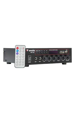 Westa WM-750U 80 Watt USB/MP3 Okuyuculu Hat Trafolu LCD Ekran Mikser Amplifier