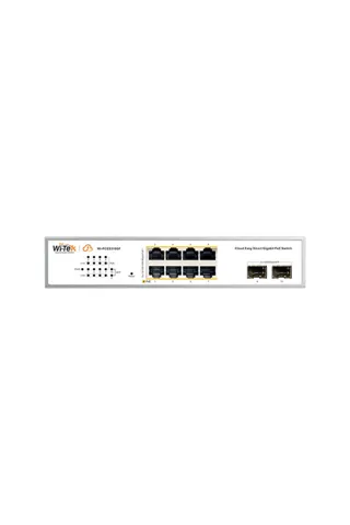 Wi-Tek WI-PCES310GF V2 8 Port GE PoE + 2 Port SFP Yonetilebilir Cloud Switch
