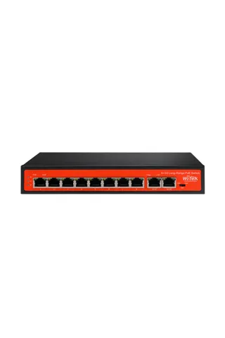 Wi-Tek WI-PS210G V2 8 Port Poe 250Mt. Mesafe Hi-Poe Switch
